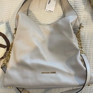 Michael kors cream satchel purse